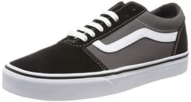 Vans Homme Ward Sneaker Basse, Black/Pewter Suede/Canvas, 45 EU