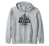 Retro Regal Beagle Pub Three's Company Vintage Sitcom Zip Hoodie