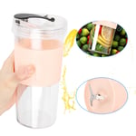 Portable Electric Fruit Juicing Cup Three Leaf Cutter Head Juicer(Pink 320ml)