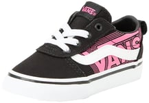 Vans Garçon Unisex Kinder Ward Slip-on Basket, Glow Neon Pink/Black, 20 EU