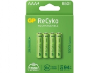 GP Batteries B21114, AAA, Nickel-metallhydrid (NiMH), 1,2 V, 4 styck, 950 mAh, Grön