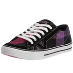 Vans Women's Tory Flat (buff plaid) black/purple VXFQ3SU 4 UK