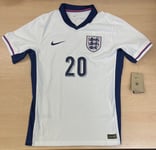 England Nike Dri Fit Adv Home 20 Match Shirt 2024 - Size S