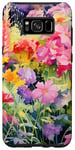 Coque pour Galaxy S8+ Aquarelle violette et rose Wildflower
