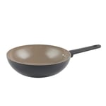 Salter BW12882EU7 Sauteuse Céramique De 28cm – Antiadhésif Corps En Aluminium Recyclé, Sans PFOA Et PFAS, Convient à L'induction, Facile Nettoyer, Poignée Soft Touch, Poêle à frire haute face