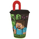 Leksaker Minecraft 40430 Mugg med sugrör 430ml Svart/grön