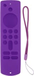 Coque De Télécommande,Coque En Silicone Pour Télécommande Fire Tv Stick,Étui De Protection Antidérapant En Silicone Avec Lanière 3Ème Génération(Violet)