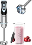 FRESKO Stainless Steel Hand Blender, 1200W Electric Stick Blender with 12 Speed 