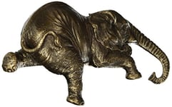 Design Toscano WU71818 Statuette Ernest l'Eléphant Endormi Allongé, Bronze, 9 x 20.5 x 12.5 cm