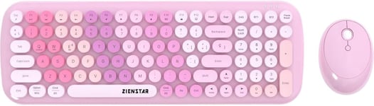 Kit Clavier Et Souris Espagnol, Multicolore, Mode Double, Multi-Appareils, Sans Fil Usb + Bluetooth-Rose[MOU142571]