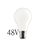 Matt lågvoltslampa B22d 60W 48V