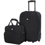 Valise David Jones  Set Trolley Valise Cabine + Vanity NOIR