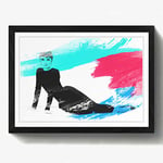 Arty Pie Framed Print Black A2 (24.5x18 Inch) Audrey Hepburn (3) V2, Wood, Multi-Colour, 60 x 42 x 2 cm