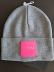 Genuine REPLAY Grey Marl / Pink Logo BEANIE Hat UNISEX Mens Womens Toque Italy