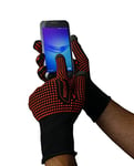 Rostaing MAXGRIP-IT07 Gants Fins Chauds Tactiles Téléphone Jardinage Bricolage Picots Grippant Maxgrip Taille 07, Noir/Orange, 7