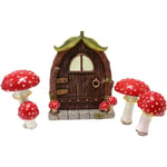 Miniatyr Dörrar och fönster Set Gnome Hus Dekoration Harts Fairy Trädgårdsmöbler Set Glow in The DarkMikro Landskap Hartsprydnad