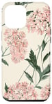 Coque pour iPhone 12 Pro Max Rose pastel Fleurs sauvages Fleurs sauvages Vintage Botanique