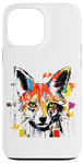 iPhone 13 Pro Max Colorful Fox Head Pop Art Painting Case