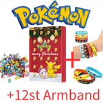 Pokemon figurtema 2023 adventskalender Xmas + 12st pokemon band