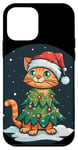 iPhone 12 mini Funny Cat in Christmas Tree Costume for Cats Case