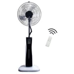 Niklas - Ventilateur brumisateur oscillant Nebula Fan Plus 75W 3 vitesses H130cm D40cm Noir