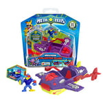 METAZELLS Imc toys METAZELLS - 910225 - Avion Collector Violet + Figurine Coortis S1 + 1 Carte déployante véhicule Jouet Cadeau pour garçons et Filles + 3 Ans