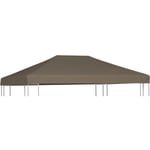 Bonnevie - Toile supérieure de gazebo Rapide à Installer Tonnelle Tente Pavillon - 310 g/m² 3x3 m Taupe BV235425