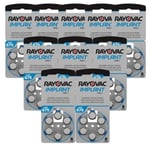 L@@K FULL 60 BOX RAYOVAC BATTERIES SIZE 675 IMPLANT UK 675 TAB 2026 *BEST POWER*