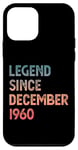 Coque pour iPhone 12 mini 64e anniversaire homme femme légende depuis décembre 1960