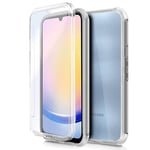 Cool Coque Silicone 3D pour Samsung A256 A25 5G (Transparent Avant + arrière)