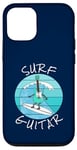 Coque pour iPhone 12/12 Pro Surf Guitar Guitariste électrique Surfeur Vacances d'été