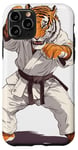 Coque pour iPhone 11 Pro Tigre Jiu Jitsu Gi Cartoon Karaté Arts Martiaux