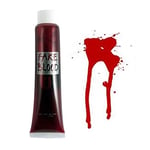 3Pcs Fake Blood Tubes 28ml Halloween Fancy Dress Horror Vampire Zombie Make Up for Theatrical Wound Scar Modeling for Face/Body/Child/Adult