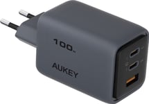 Aukey Pa-C5 Wall Charger 100W Gray, Automatisk, Vekselstrøm, Grå