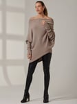 Jolie Moi Soft Knit Wool Blend Jumper, Mocha