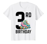 Youth Roller Skating 3 Yrs Old Bday Party Theme Skate 3rd Birthday T-Shirt