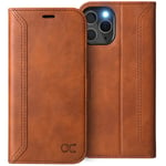 OCASE iPhone 12 Pro Max Case, iPhone 12 Pro Max Retro Wallet 5G Case, PU Leather Folio Flip Case with RFID Blocking Card Holder, Shockproof Phone Cover Compatible For iPhone 12ProMax 6.7 Inch-Brown