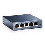 5-Port TP-LINK SG105 Gigabit Network Switch, Supports QoS + IGMP Snooping, Wall