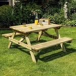 Rowlinson 4ft 4-Seater Pressure Treated Wood Picnic Bench