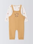 John Lewis Baby Lion Top and Dungaree Set, Yellow