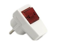 Plug with grounding Terminal and Light Switch, 10A, 250V, Ideal for Secure Connection and Easy Viewing of The Status.