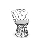 EMU - Re-Trouvé Chair, Black, Seat and Back Cushion: Brown - Svart - Balkong- och caféstolar
