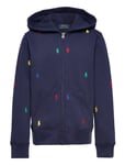 Polo Pony Fleece Full-Zip Hoodie Tops Sweat-shirts & Hoodies Hoodies Blue Ralph Lauren Kids