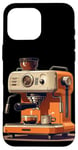 Coque pour iPhone 16 Pro Max Costume professionnel de machine à café grain à tasse