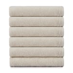 Heihus Fluffy Strandhåndkle XL 100x180cm Varm Beige / 6-pakning (6XL)