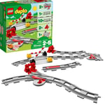 LEGO DUPLO Town Train Tracks 10882 Building Kit (23 Piece), Multicolor