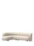 west elm Laurent 4-Seater LHF Corner Chaise End Sofa, Alabaster Boucle