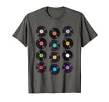 Retro Vinyl Record LP Music Art, DJ Musician Style Graphic T-Shirt