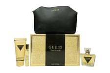 GUESS SEDUCTIVE GIFT SET 75ML EDT + 15ML EDT + 100ML BODY LOTION + TOILETRY BAG