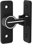 Verrou Porte Coulissante Lumineux,Loquet De Serrure De Porte À 90 Degrés,Verrou Serrure De Fermeture Porte Interieure Coulissante De Lumineux,Antivol Porte Coulissante,Avec 4 Vis(Noir)(Q57)